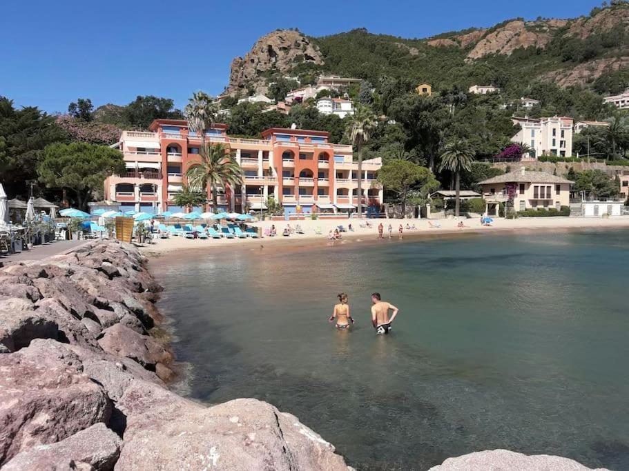 French Riviera 1 Bedroom On The Beach Facing Cannes 泰晤勒·苏尔·梅尔 外观 照片